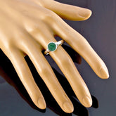 Natcha Romantic Green Solitaire Ring